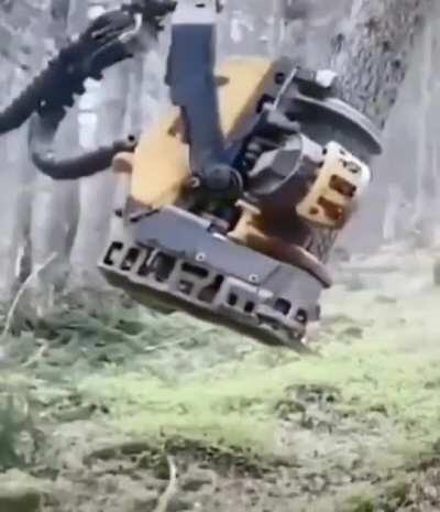 The efficiency of this tree cutting monstrosity