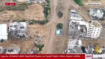 Al Jazeera drone footage of strikes on Hamas fighters