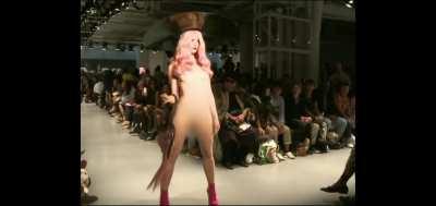 Naked Model from London Fashion Week [Different Angle]