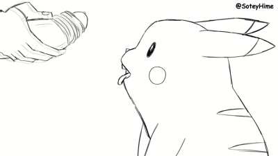 Animation process Feed Your Pikachu 