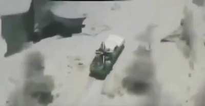 Saudi air strike on pickup full of hotihs (date unknown)