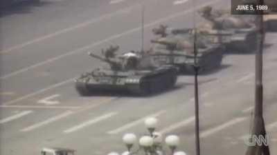 The Tank Man from Tiananmen square massacre smuggled footage from CNN