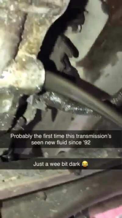 Changed my transmission fluid yesterday, figured I’d let y’all enjoy the sludge