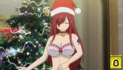 Erza stripping for Christmas [Fairy Tail OVA 9]