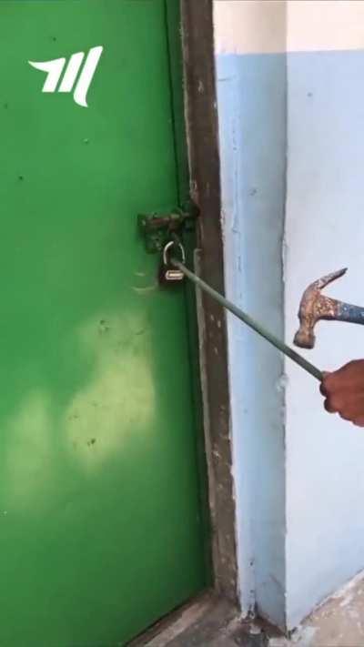 to open a padlock