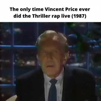 The only time Vincent Price ever did the Thriller rap live