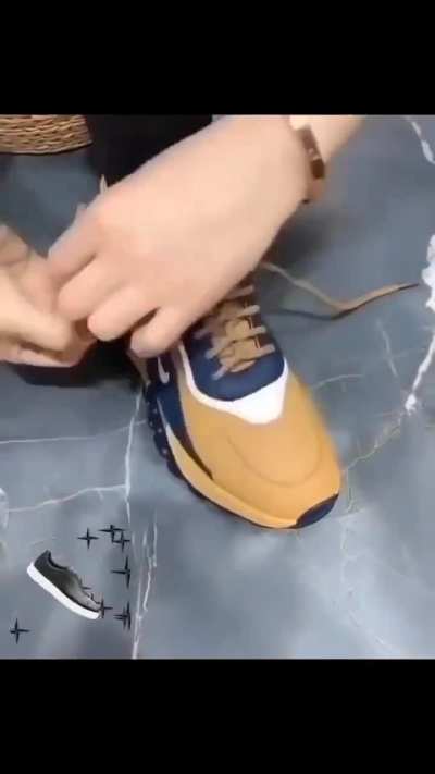 Different ways to tie shoelaces