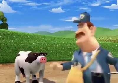 Dancing cow back at it again