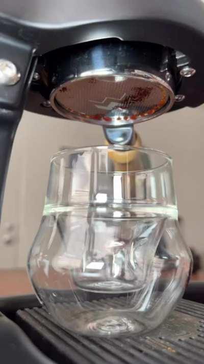 Making espresso with machine