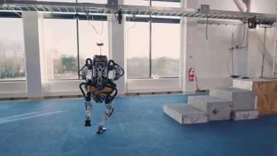 A robot showing off his moves