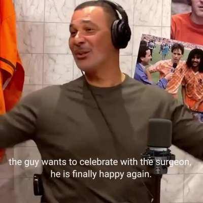 Former footballer Ruud Gullit telling a story about his former coach