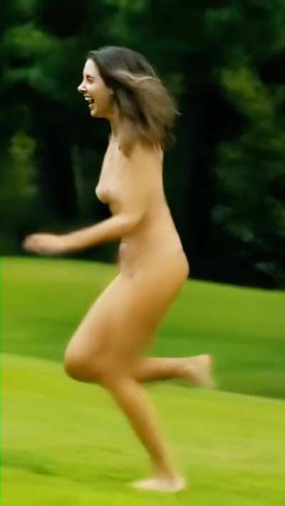 Alison Brie running naked through a golf course (Somebody I Used To Know, 2023)