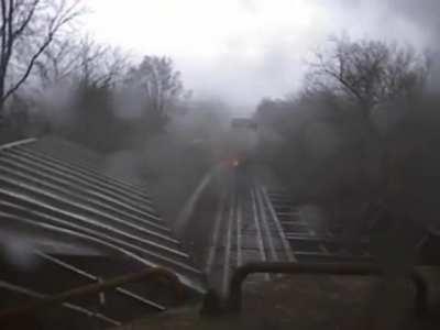 when train collide with tornado