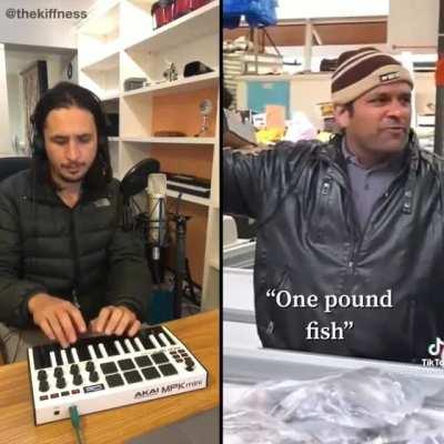 Guy making song with fisherman