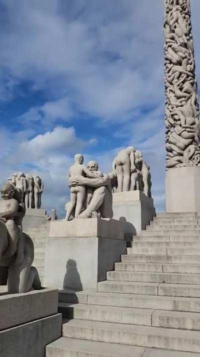 Sculptures at The Vigeland Park in Oslo, Norway