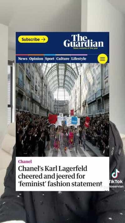karl lagerfeld protest