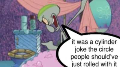 Squidward tells a offensive joke 