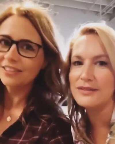 With Angela Kinsey