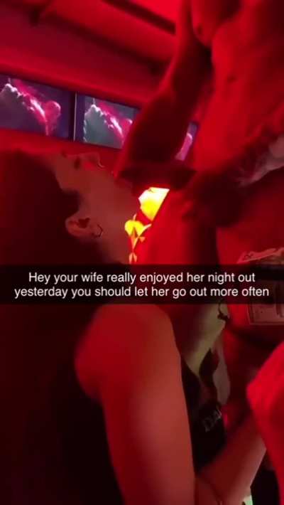 Snapchat blowjob at a male strip show