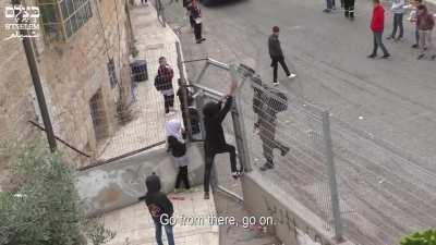 Israeli occupation blocking kids from going home after school