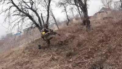 Captured GoPro footage of RDK troops landing with a UH-60 Black Hawk helicopter. (Belgorod)