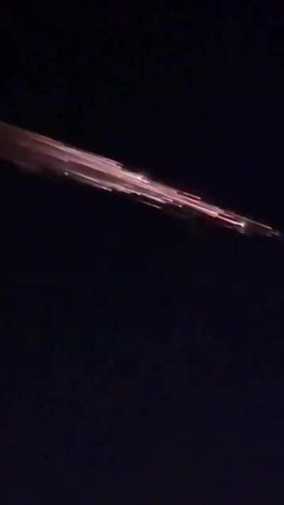 Meteor breaking into the earth's atmosphere