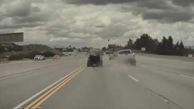 Dashboard cam records insane car crash (the driver walked away unharmed)