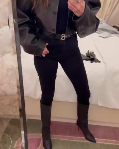 Nina showing off her black jeans - IG April 2025