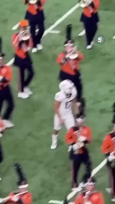 Virginia Tech Kicker Disrupts Syracuse Band's Halftime Performance 