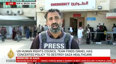 Israel finally gave the World Health Organisation permission to deliver desperately needed medical supplies to Kamal Adwan hospital in the north of the Gaza strip. 5 days later Israel bombed the hospital in order to destroy the supplies.