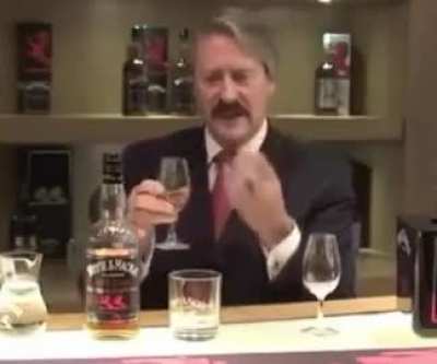 Try and take the man seriously. How to drink Whyte &amp;amp; Mackay properly. Apparently. 