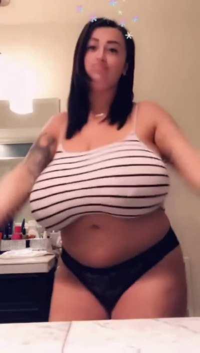 A bit of dancing - Big Tits Brunette Dancing Huge Tits Porn GIF by bbcbruce562