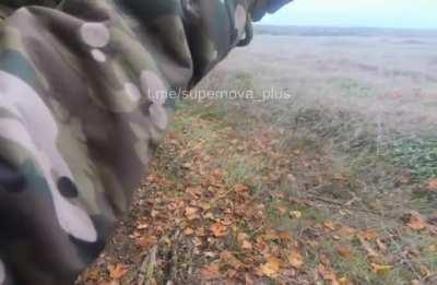 Ukrainian POV of a Stinger equipped soldier bringing down a Russian aircraft (aircraft not visible)