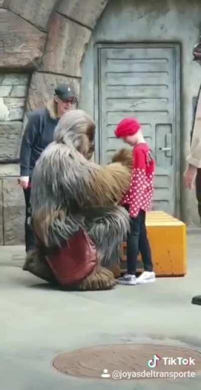 Chewbacca consoling a child with cancer is what we needed today.