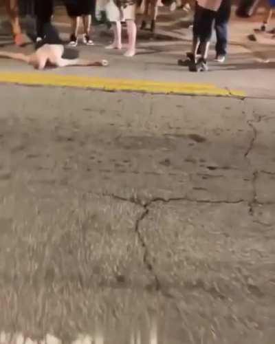 OG knocks drunk dude out cold with the help of a concrete road🤣