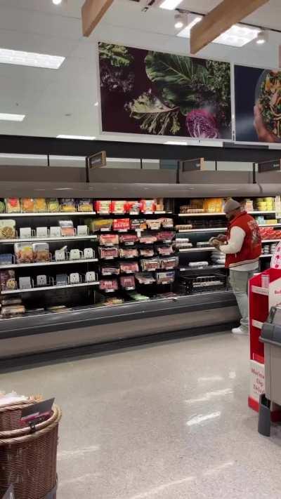 Grown mam records himself going to Target