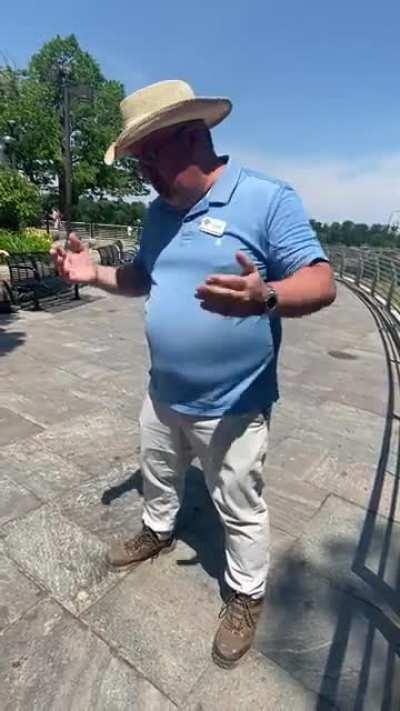 My tour guide, Sam sharing us the tale of The Maid of the Mist very theatrically at Niagara Falls! Thanks Sam!