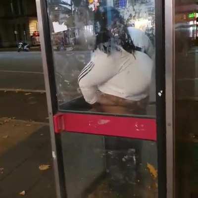 Why go in the clear phone box?