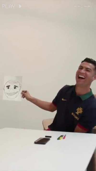 Ronaldo drawing Pepe