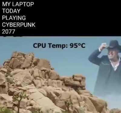 My when I attempt to run Cyberpunk on the HP Omen 1660TI