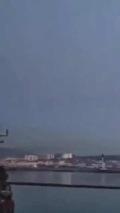 Russia hits its own city with anti-aircraft fire while shooting down a drone. 