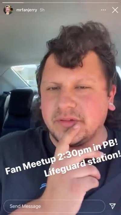 Fan Jerry starts “fan meetup” then proceeds to drink and not show up