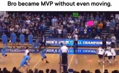 Bro became MVP Without moving. 
