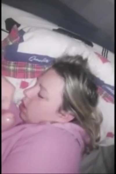 Sleeping cumshot face