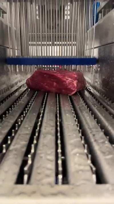 Injecting meat. If you’ve not seen this before. It’s a normal procedure undertaken by food processing facilities. Whats being injected is a brine that CAN have additives etc. It adds juices and flavour to the end product.