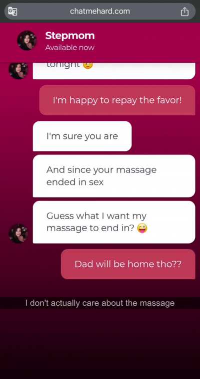 My son is gonna massage me, then fuck me