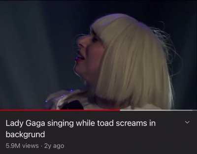 Toad is a huge gaga fan