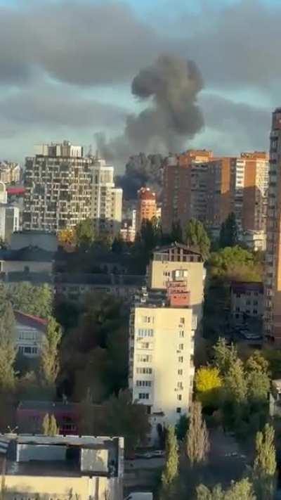 Russian missile strikes on Kyiv, Ukraine earlier today