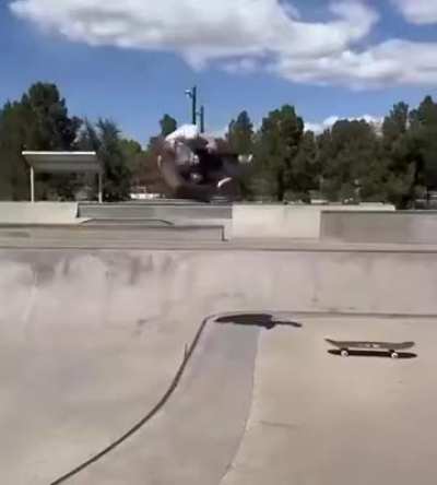 Young skater never gives up trying to pull off a sick trick