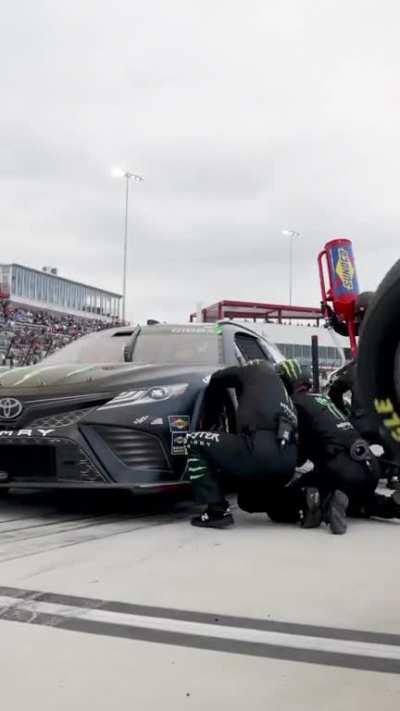 Pit Crews are so professional. 